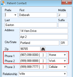 CPS Edit Employer Phone Dialog